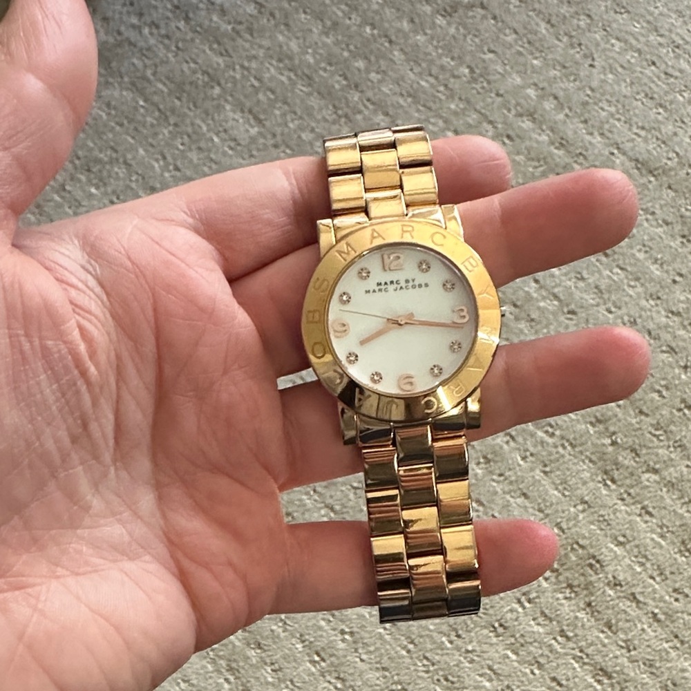 Marc By Marc Jacobs Amy Ladies Watch MBM3056 Gold/Rose Gold - Picture 3 of 8